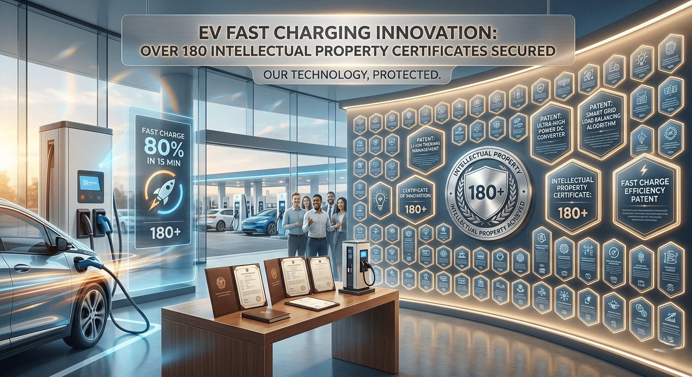 EV Fast Charging Achieves 180+ Intellectual Property Certificates