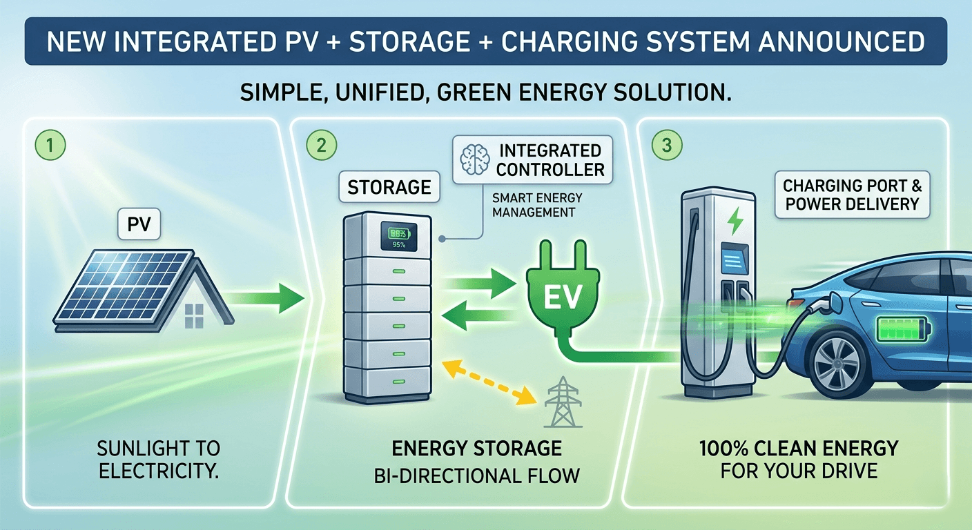 New Integrated PV + Storage + Charging System Announced